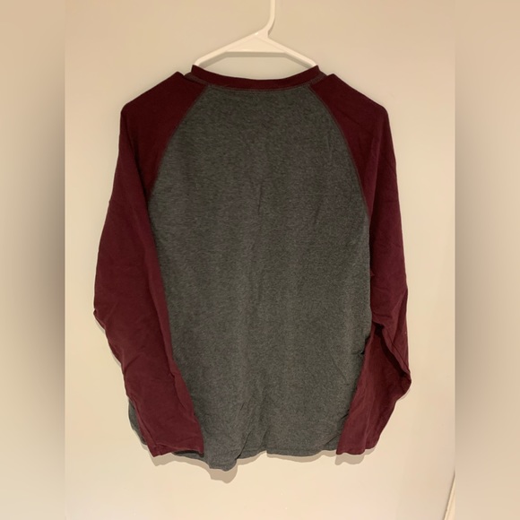 AMAZON ESSENTIALs Mens Long Sleeve T-Shirt Large 1/4 Button Slimfit - Picture 5 of 5